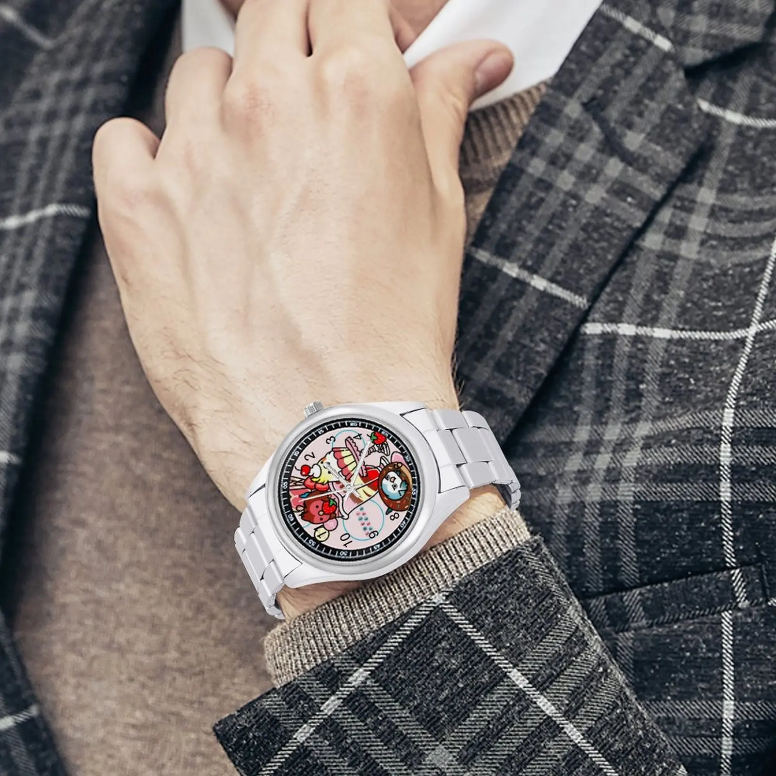 Кварцевые часы Sweet Peeps с изображением попугая модные наручные стальные дешевые