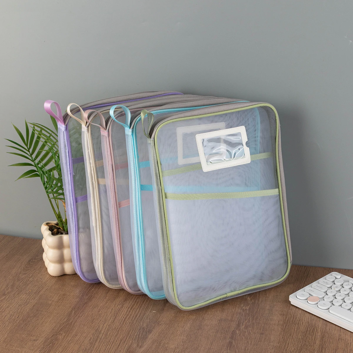 L-образная сумка для сортировки предметов прозрачная файлов сетчатая большая