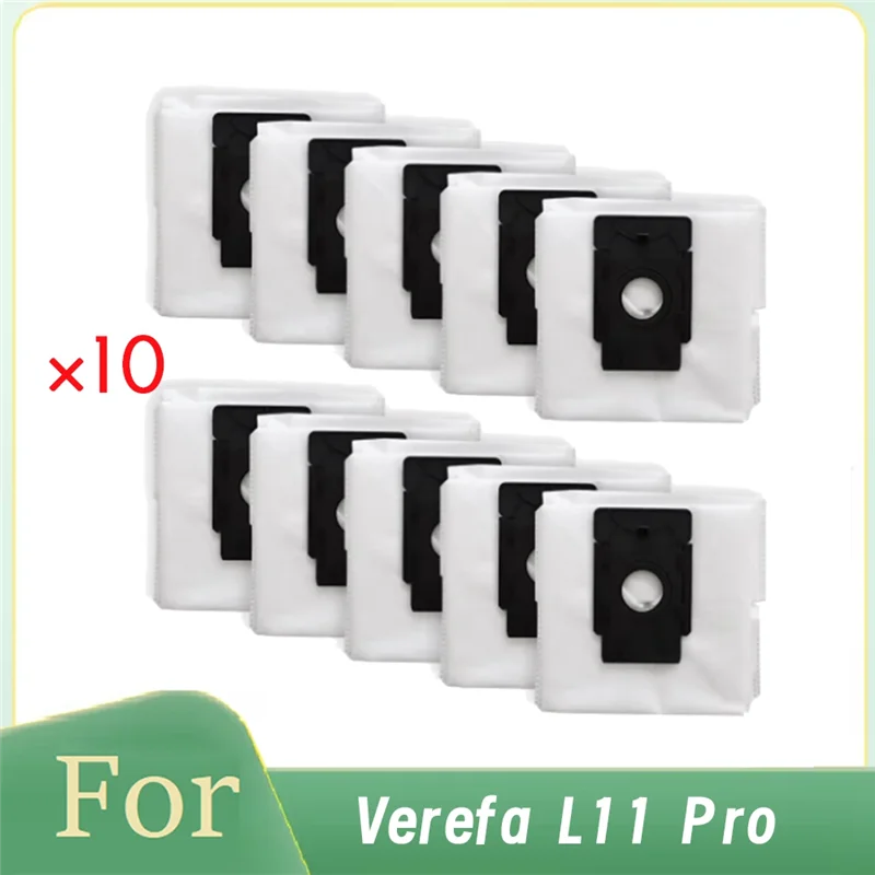 Фото B51CNEW! 10 шт. сменных пакетов для пылесоса Verefa L11 Pro, аксессуары для подметальных машин, повышенная эффективность уборки №1