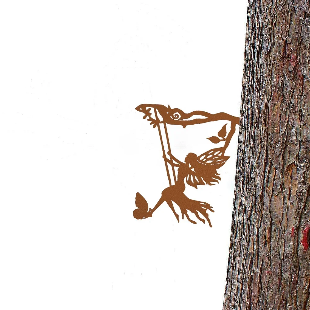 1 шт. Swing Elf On Branch Steel Silhouette — трансформируйте свое уличное пространство в