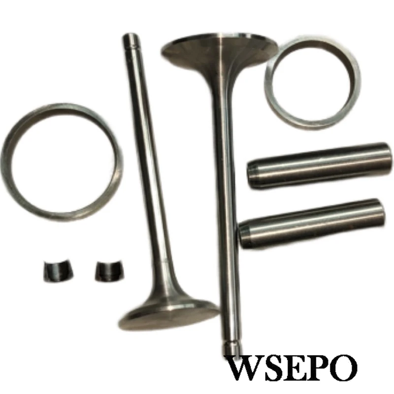 

OEM Quality! Valves+Valve Seat+Guide Valve+Cotter 4 PC kit for R165/R170 3HP~4HP 4 Stroke Small Water Cooled Diesel Engine
