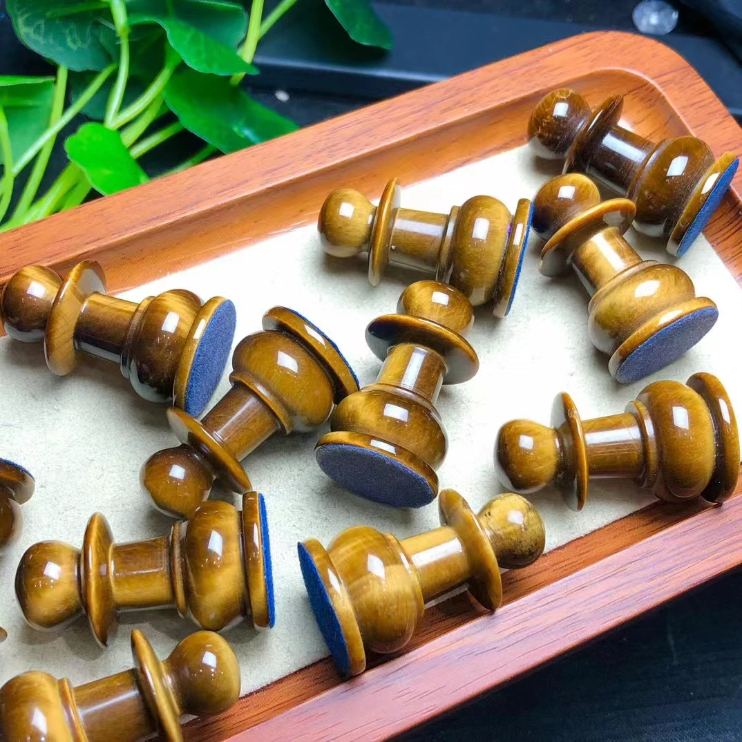 

Cross border hot sale 36mm natural crystal natural stone semi precious stone natural Tiger's eye carving handicraft