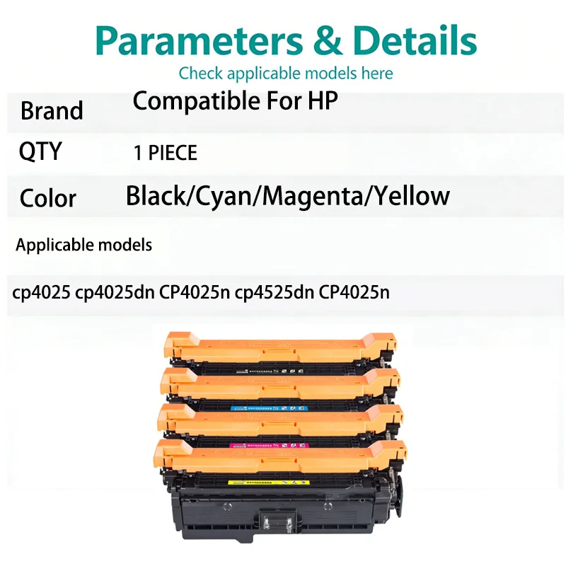 Фото 1 шт. картридж с тонером CE260A с чипом, совместимый с HP cp4025 cp4025dn CP4025n cp4525dn CP4025n №2