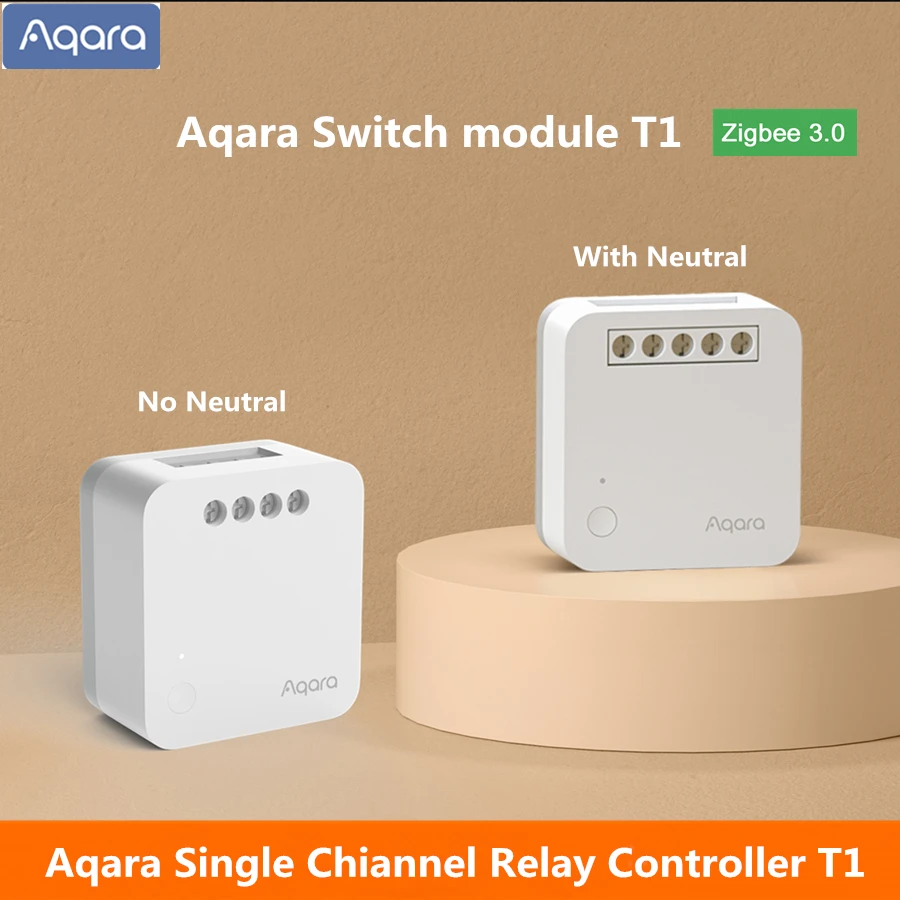 

Переключатель Aqara модуль T1 одноканальный релейный контроллер беспроводной Zigbee 3,0 с/без нейтральных таймеров для умного дома поддерживает ...