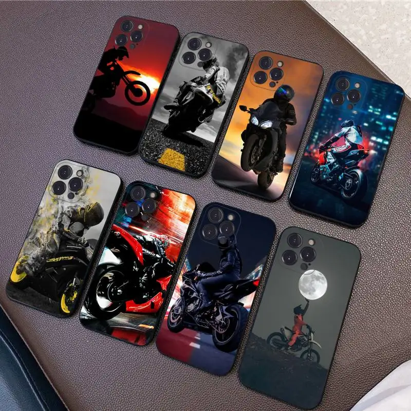 

Moto Cross Motorcycle Sports Phone Case Silicone Soft for iphone 14 13 12 11 Pro Mini XS MAX 8 7 6 Plus X XS XR Cover