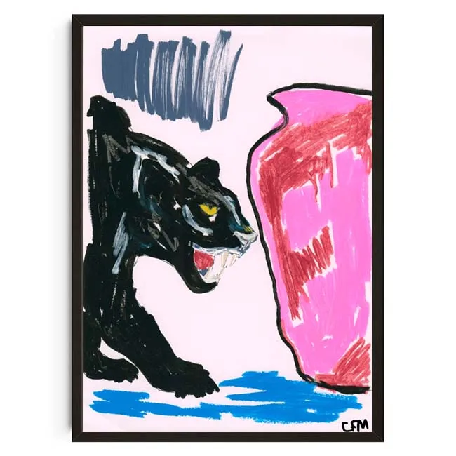 

Абстрактный животный принт постер HALFLEMART на холсте