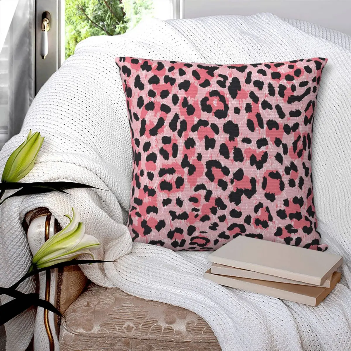 

Leopard Skin Pattern Pillowcase Printed Cushion Cover Sofa Waist Pillow Pillow Cover