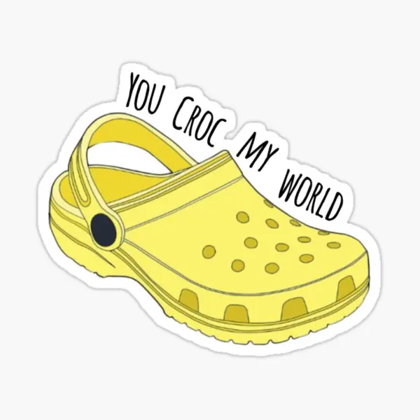 

5 шт. наклеек You Croc My World для детской комнаты, ноутбука, окна, стен, искусство, забавный дом, милые аниме наклейки, автомобиль, чемодан, Декор, пр...