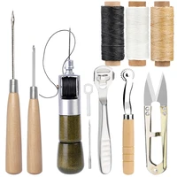 kaobuy hand sewing machine waxed thread kit diy leather sewing tool sewing awl for leather stitching belt strips shoemaker tools