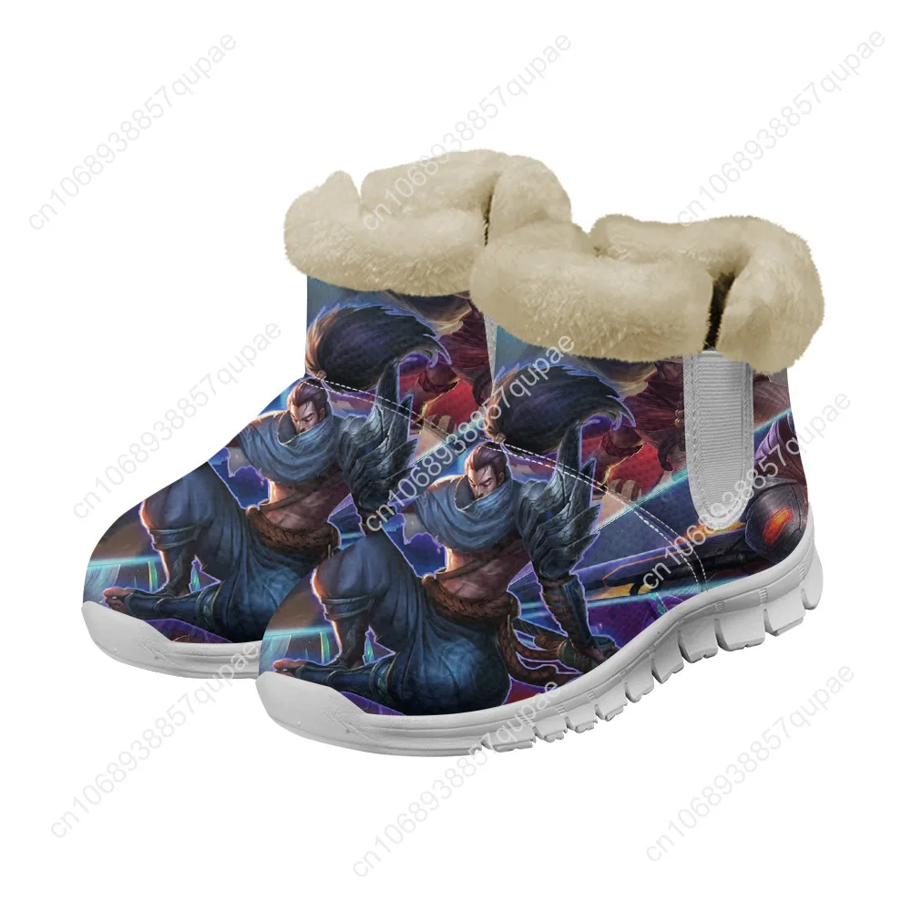 Персонажи аниме League of Legends Ya Suo Snow Boots Мужская женская обувь Сохраняющая тепло