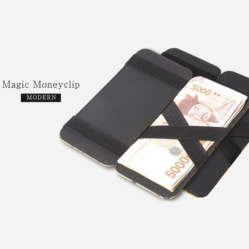 Creative Laser Triangle Indentation Lines Magic Wallet Women Long Money Clips Thin Card Bag Card Holder Mini Ladies Cash Purse images - 6