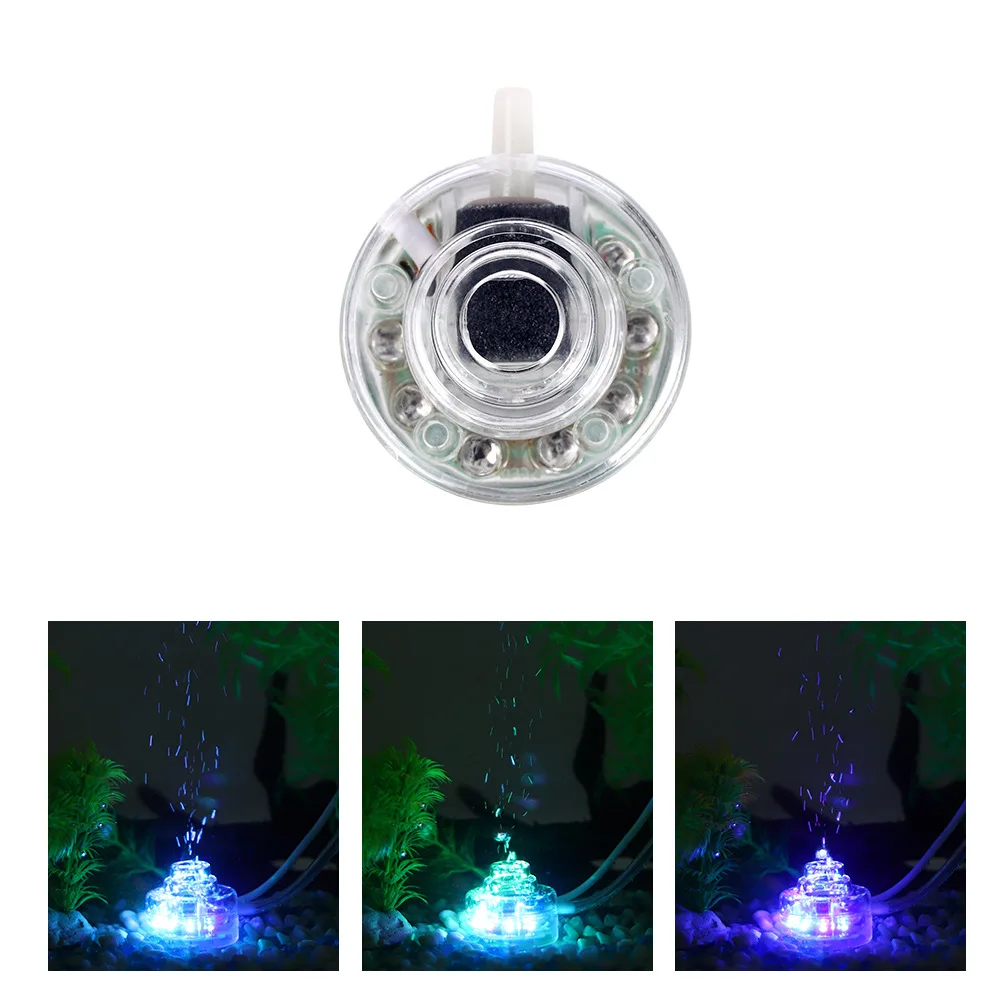 USB Submersible LED Aquarium Lights Colorful Changing Making Oxygen Light Underwater Air Bubble Lamp for Fish Tank