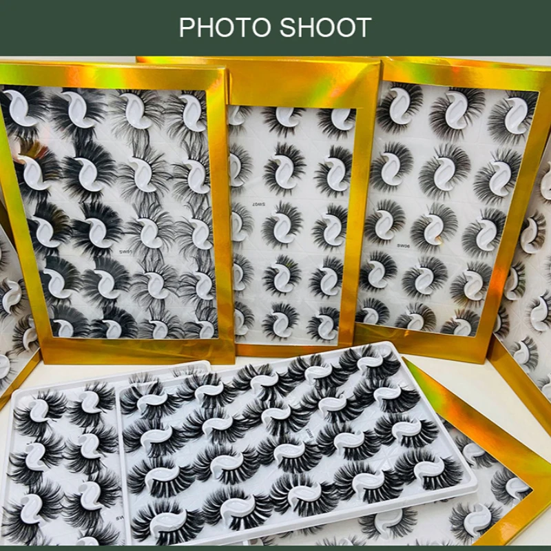 

Ресницы из искусственной норки, Толстые Накладные ресницы для макияжа, 25 мм, 20 пар