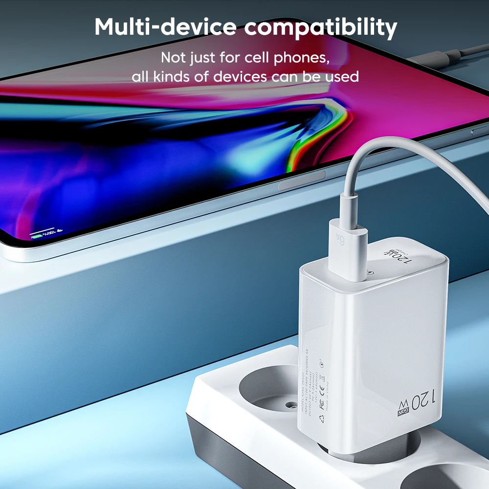 Фото Быстрое зарядное устройство 120 Вт для iPhone 13 Samsung S22 Xiaomi 12 OPPO Oneplus Быстрая зарядка №4