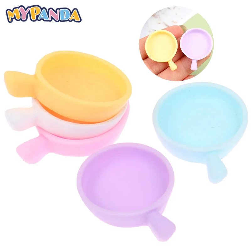 

1pc 1/12 Scale Vintage Dollhouse Miniature Resin Frypan Frying Pans Cooking Pot Cookware Kitchen Accessory