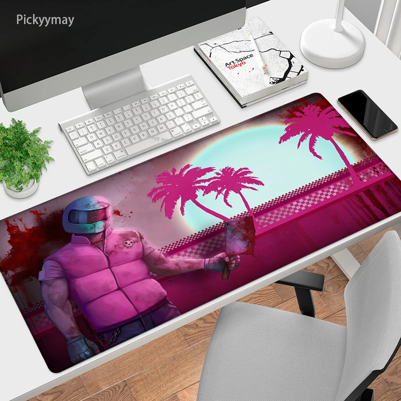 

XXL Mouse Pad Hotline Miami Gamer Speed Mice Pads Large Rubber Mousepad PC Gaming Keyboard Table Carpet Locking Edge Desk Mats