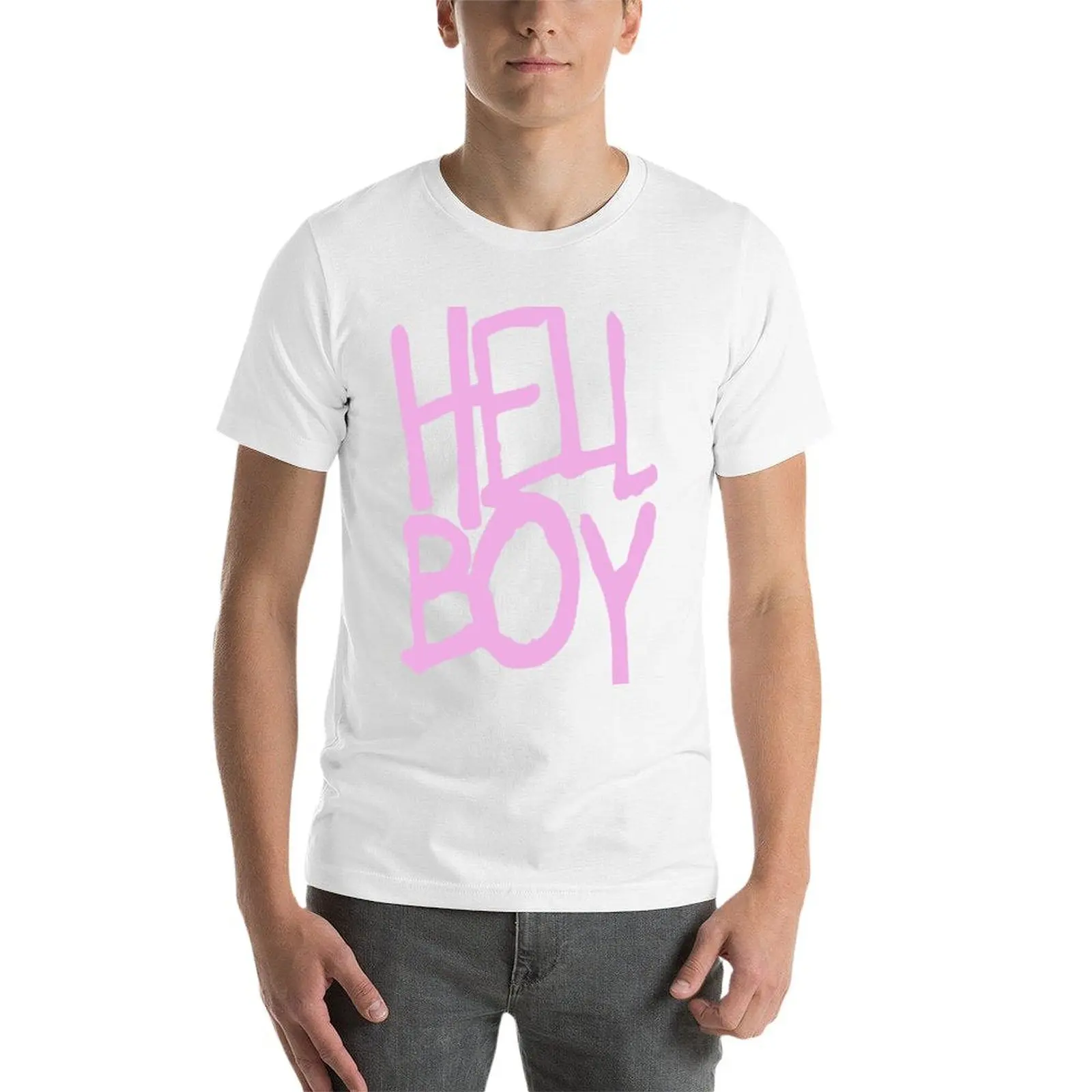 Фото Футболка в стиле LIL PEEP Hellboy Emo Rap Hip Hop, хлопковая футболка, 100% хлопок, забавная футболка для мужчин, хлопковая футболка для мужчин №3