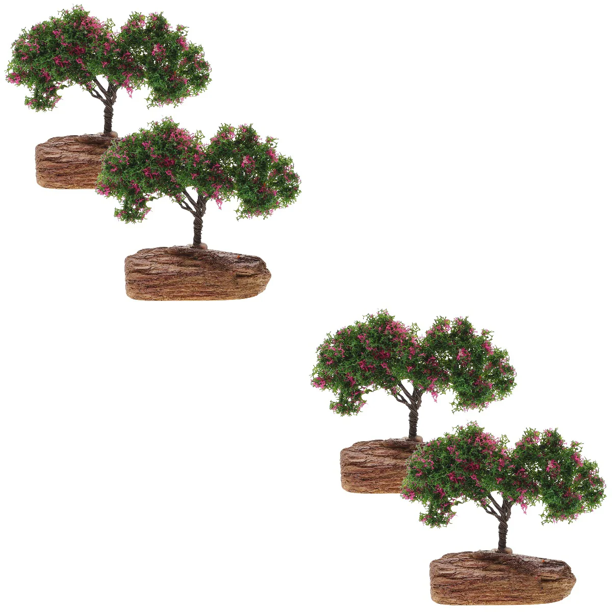 

4 Pcs Simulated Mini Tree Garden Decoration Landscape Model Miniatures Trees Crafts Green Scenery Home Sand Table DIY Lucky