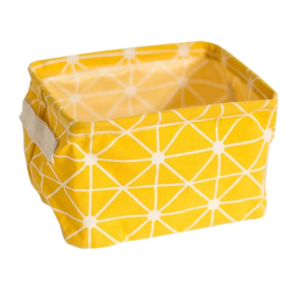 

Складная корзина для хранения из хлопка и льна