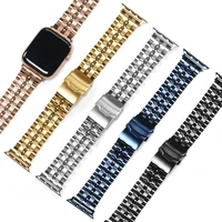 stainless steel strap for apple watch band 44mm 45mm 41mm samsung galaxy watch 4 3 huawei gt 2 42mm 22mm iwatch 7 6 5 4 bracelet