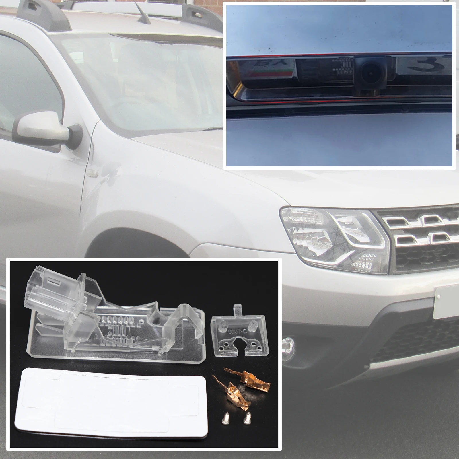 

Кронштейн для камеры заднего вида, чехол для номерного знака для Renault Dacia Duster HS Nissan Terrano 2009 2010 2011 2012 - 2018