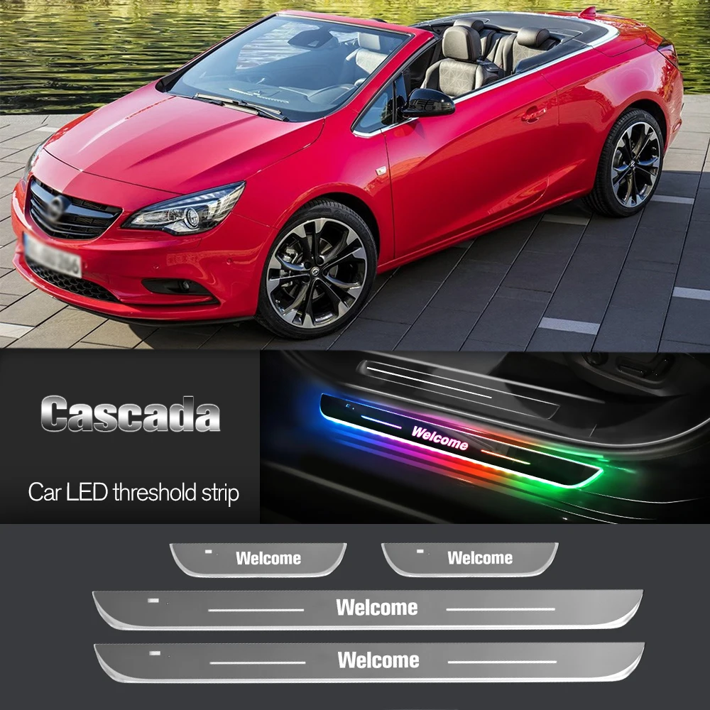 Автомобильный порог для Opel Cascada 2012-2015 2013 2014 индивидуальный логотип светодиодный