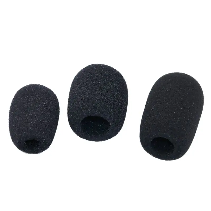 

10PCS Microphone Windscreen Sponge Cover Headset Mic Foam Cover Protective Cap for Gooseneck Meeting Microphone