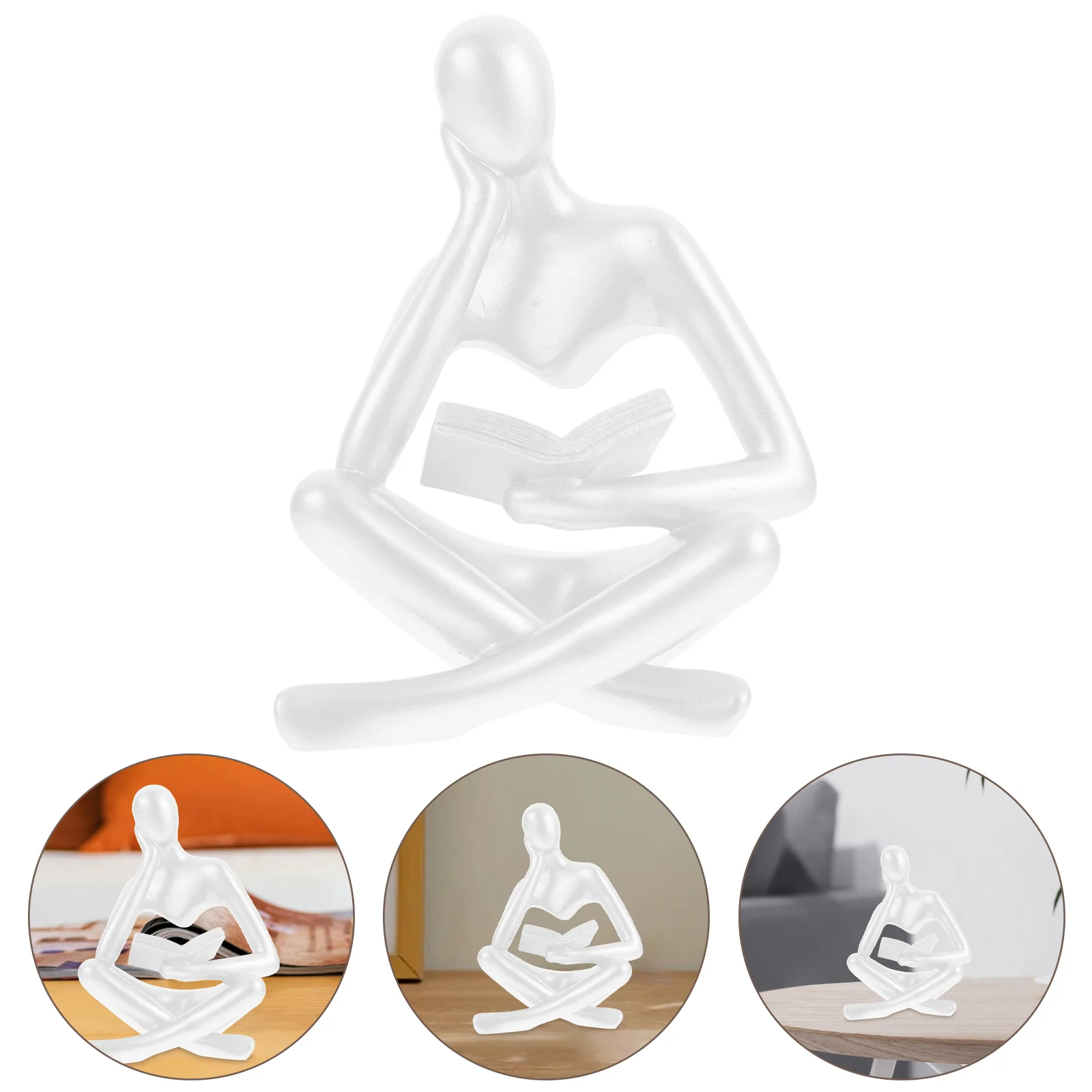 

Abstract Figure Statue Modern Thinker Sculpture Figurine Shelf Home Decoration