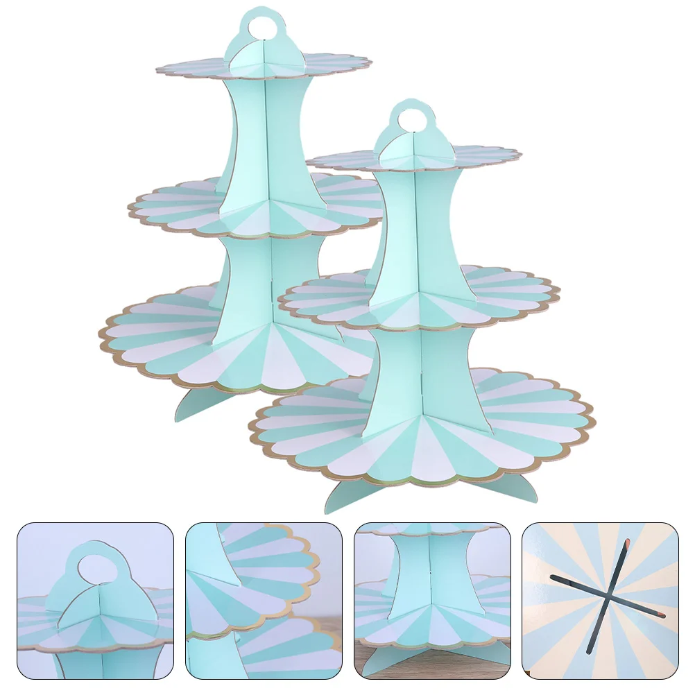 

Cake Stand Cupcake Stands Wedding Tier Paper Dessert Display Towers Baby Event Decor Showers Cardboard Tower Disposable Pastry