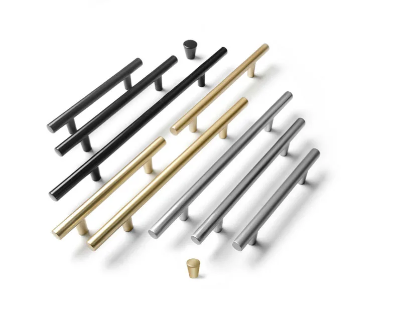 

Modern Brushed Black Gold Straight Cupboard Handles Knobs Stainless Steel Brushed Door Knob Kitchen Door Handles Cabinet Pull
