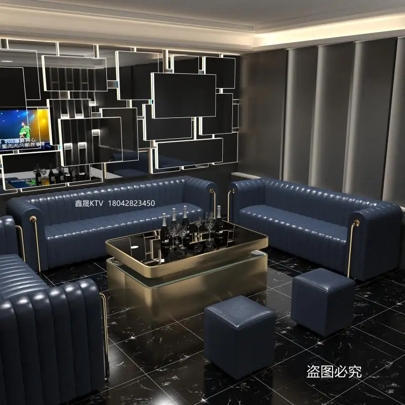 

C0020KTV sofa club box clear bar light luxury nightclub card seat bar sofa card seat coffee table combination