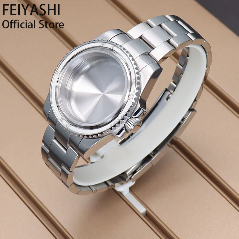 For nh35 nh36 miyota 8215 Movement 28.5mm Dial Men's Watches Case Watchband Stainless Steel Sapphire Crystal Glass Submariner