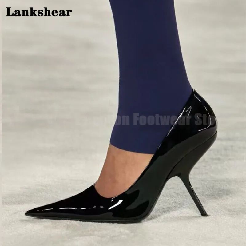 Туфли-лодочки женские на высоком каблуке заостренный носок пикантная вечерняя