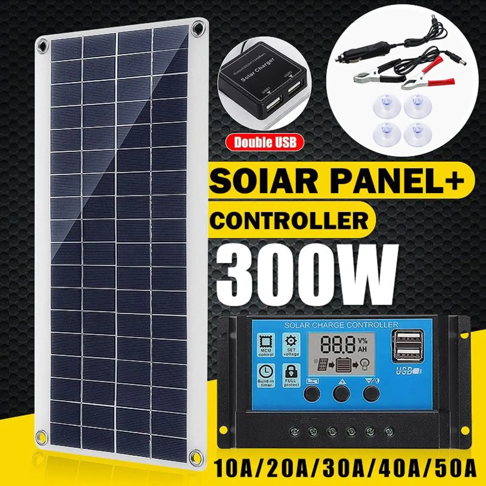 

Гибкая солнечная панель, Солнечный контроллер 50A-10A, 12 В, для автомобилей, домов на колесах, лодок, крыш, фургонов, кемпинга