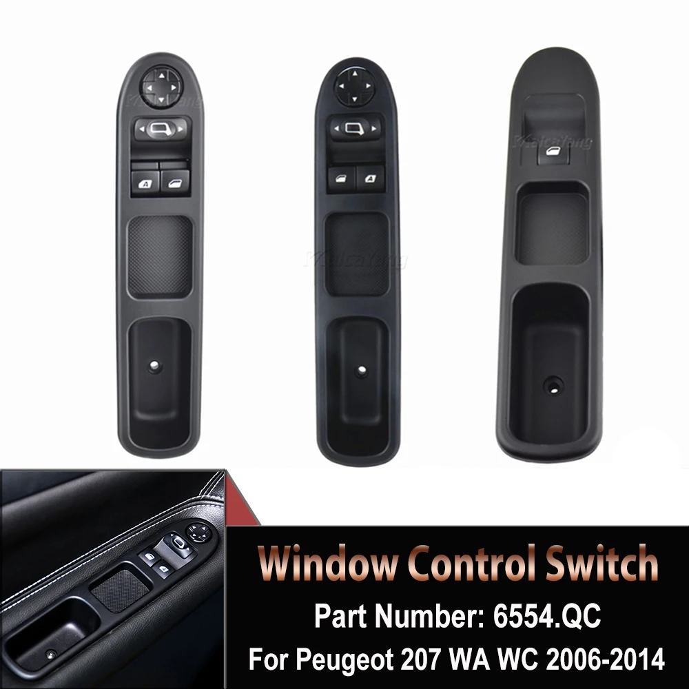 

6554.QC Front Left/Right Driver Side Power Master Control Window Switch For Peugeot 207 For Citroen C3 For Picasso 07-14 6554QC