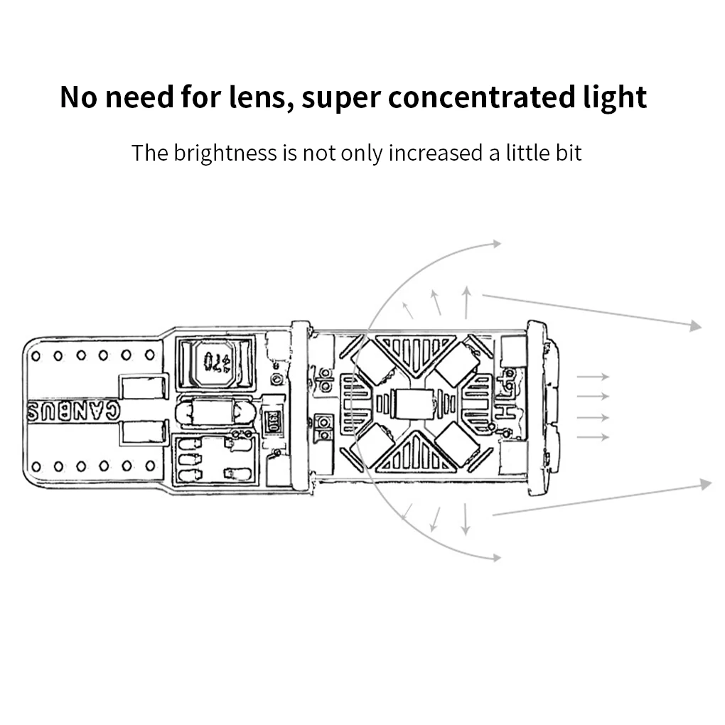 

Светодиодная лампа высокой яркости T10 W5W, 1 пара