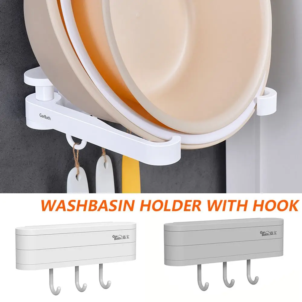 

Organizer Basin Storage Rack Sundries Shelf Washbasin Storage Hooks Storage Rack Washbasin Holder Door Wall Hangers
