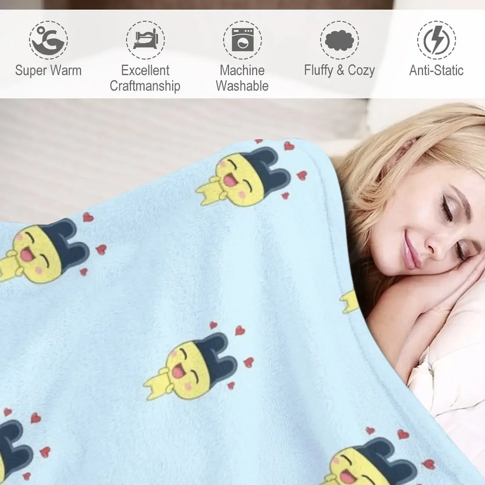 Декоративное одеяло Mametchi tamagotchi для диванов роскошные пледы