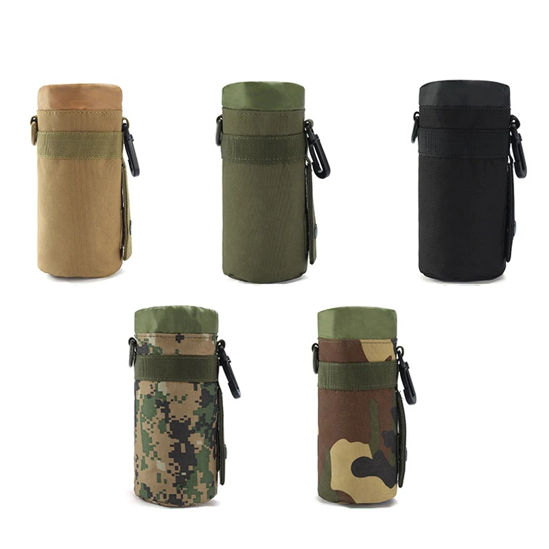 

Upgraded Tactical Molle Water Bottle Pouch Holder Military Outdoor Camping Drawstring Water Bottle Pouch Bag Kettle Carrier Bags