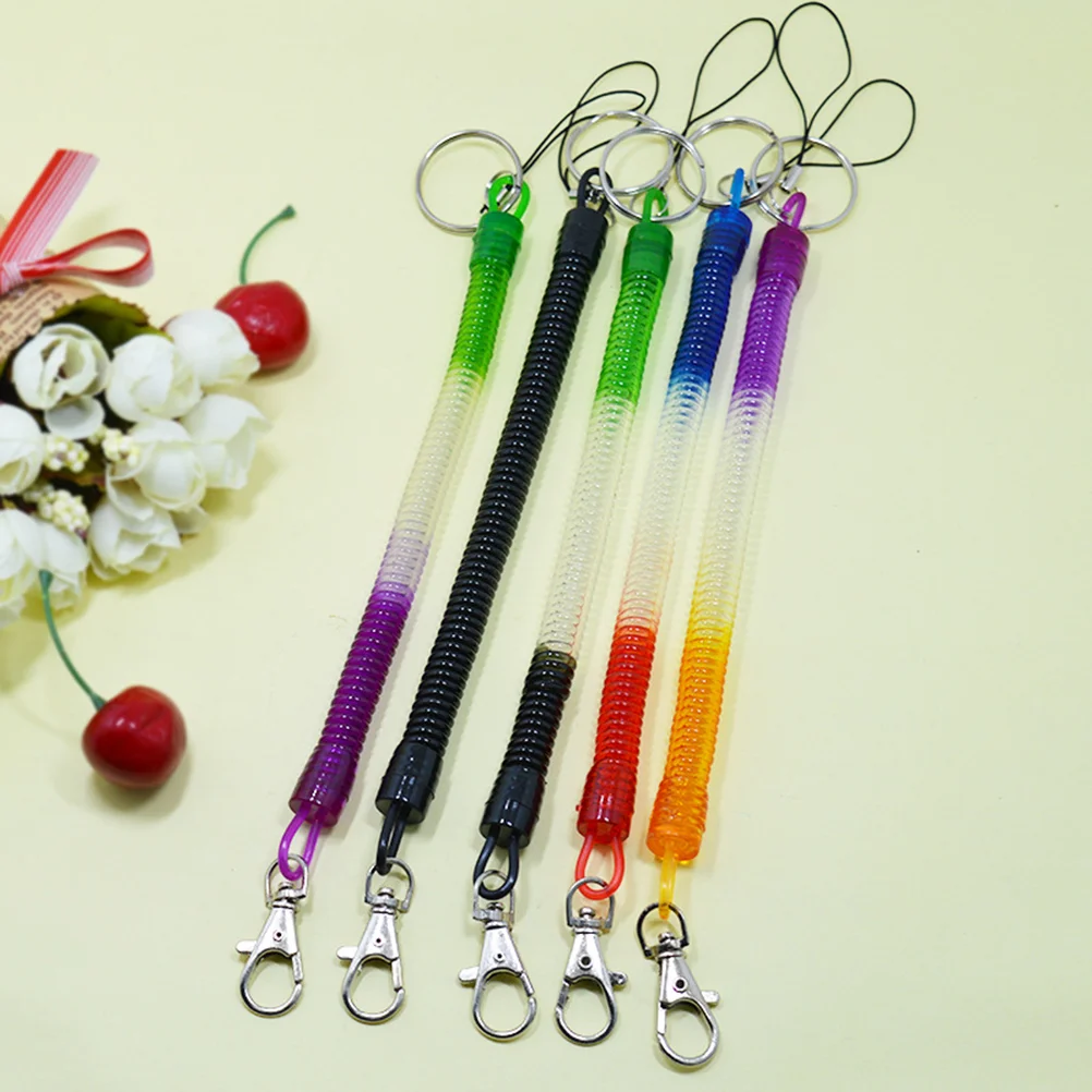 

12 Pcs Keychain Lanyard Sprial Keychain Coil Keychain Birthday Party Favor Wrist Keychain Helical Coil Goodbye Keychain