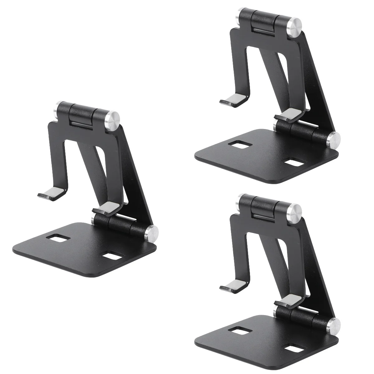 

3pcs Folding Tablet Stand Stand Adjustable Stand Holders for Desk (Black)