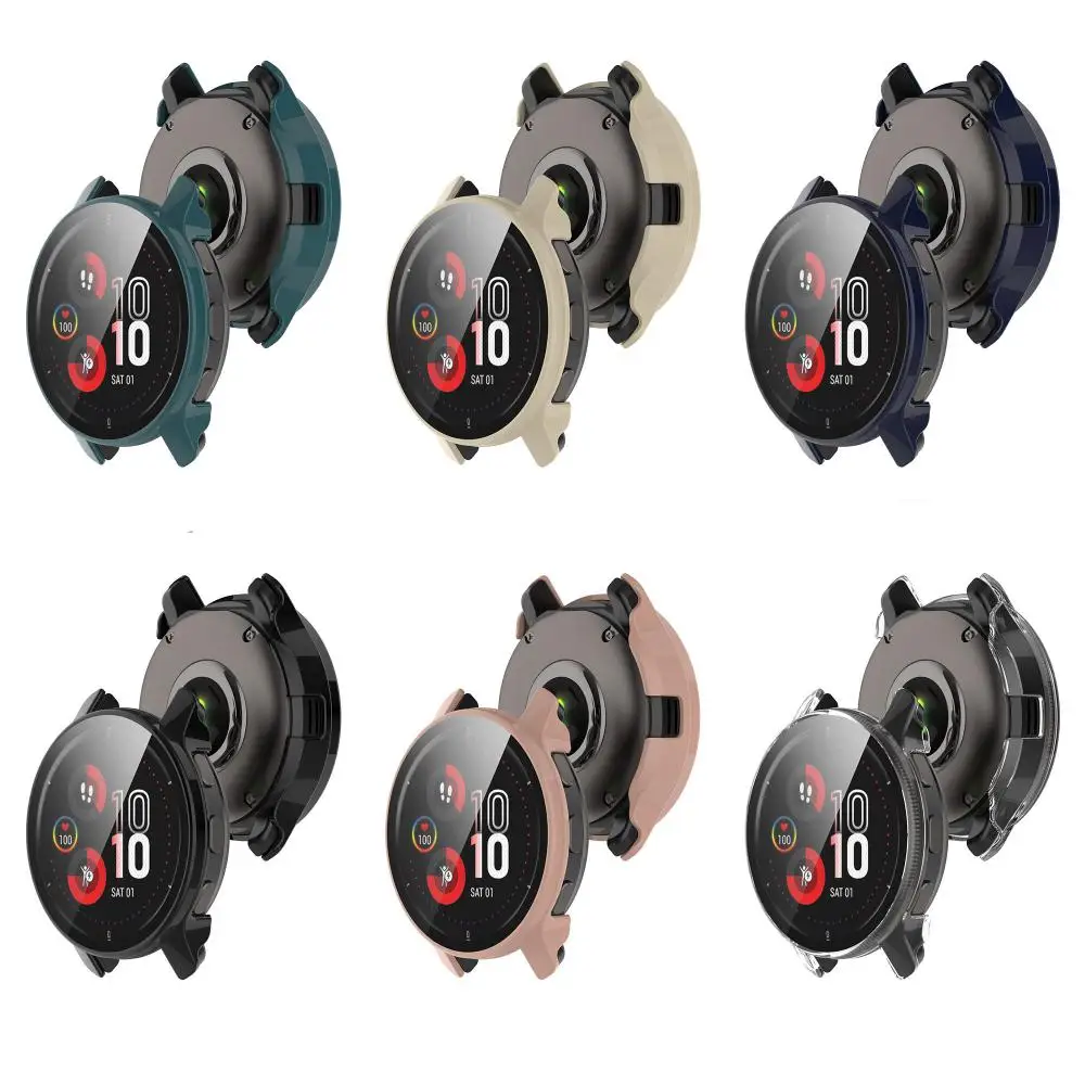 

Anti-fall Pc Tempered Glass Watch Case Dustproof Lightweight Smart Accessories Protective Shell For Garmin Venu2 Plus