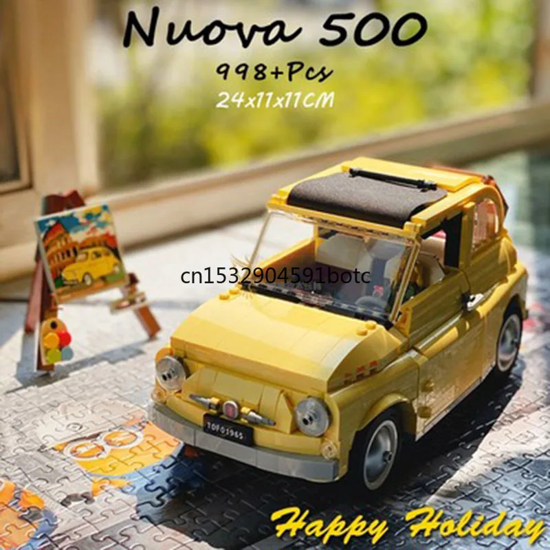 

Конструктор для Fiat Nuova 500, эксперт-конструктор, городской автомобиль, совместимый с конструктором 10271, игрушки «сделай сам» для детей, Рождес...