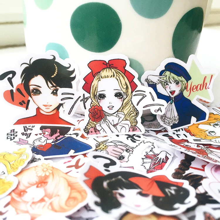 

40PCS Gothic cartoon anime Stickers Crafts And Scrapbooking stickers kids toys book Decorative sticker DIY Stationery