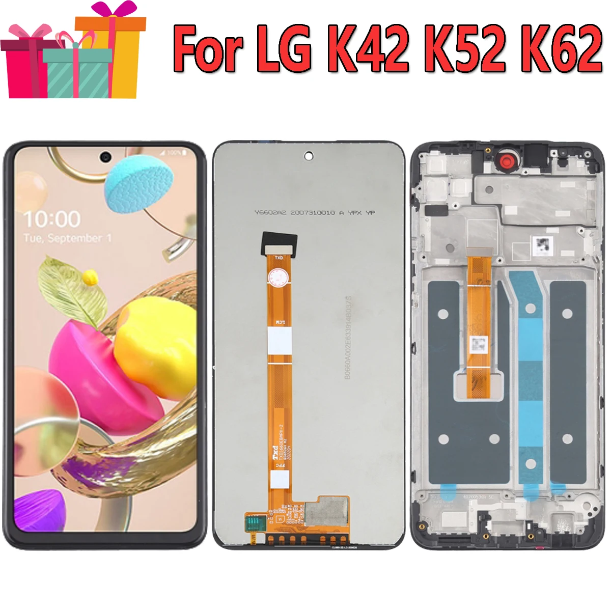 Оригинальный дисплей для LG K42 LMK420 K52 LMK520 K62 LMK525, ЖК-дисплей, детали