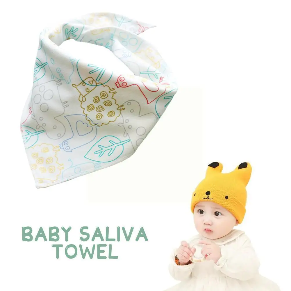 

Детские нагрудники, двойные хлопковые нагрудники, одежда с мультяшным принтом животных, хлопковый нагрудник, полотенце, бандана для кормле...