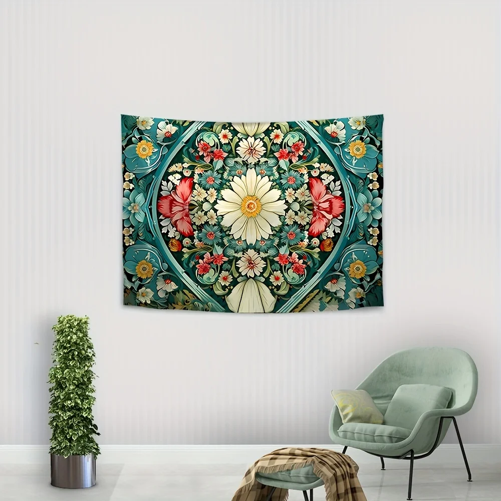 Настенный Гобелен С Цветочным Узором Красивый Домашний Декор Для Гостиной