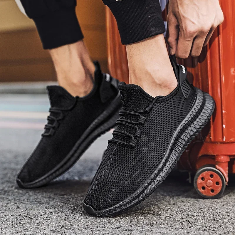 Фото YRZL Breathable Men Casual Running Shoes Lightweight Outdoor Male Walking Shoes Comfortable Big Size Anti-slip Mens Sneakers №3