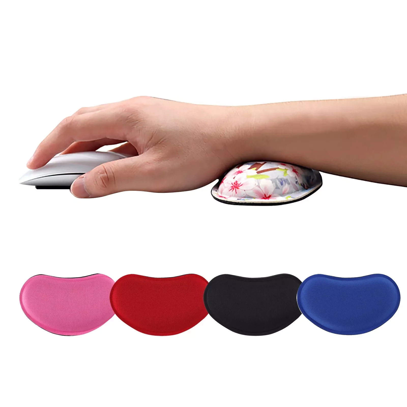 

Solid Mice Wrist Rest Support Pad Ergonomic Rubber Non-slip Wrist Rest Support Mat Computer Mousepad for Office Gaming PC Pad