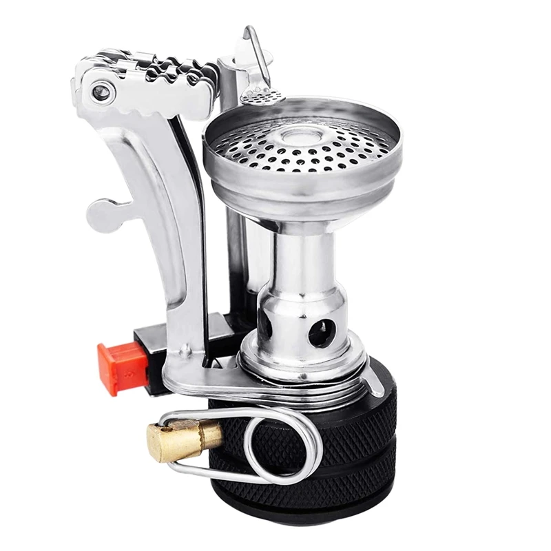 

Газовая мини-плита, суперлегкая туристическая горелка для приготовления пищи, Складная газовая плита для кемпинга с адаптером для заправки